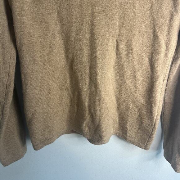 Lord & Taylor Womens 100% Cashmere Turtleneck Sweater Sz S Brown Preppy Flaw - Picture 9 of 12